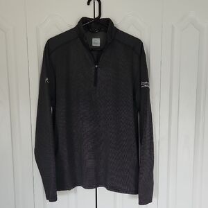 Callaway 3 Quarter Zip Cold Weather Golf Pullover - Charcoal Gray